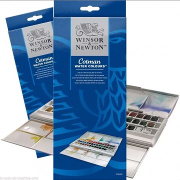 4786 kadotip winsor newton cotman aquarelverf 45 napjes met penseel in kunststof travelbox 3