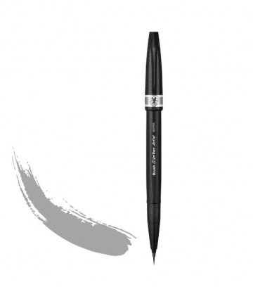 4797 pentel brush sign pen artist grijs