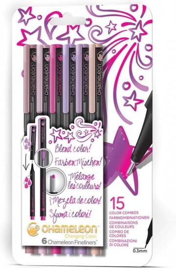 4805 kadotip chameleon 6 fineliners set floral 1