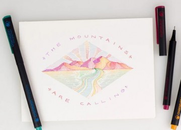 4805 kadotip chameleon 6 fineliners set floral 4