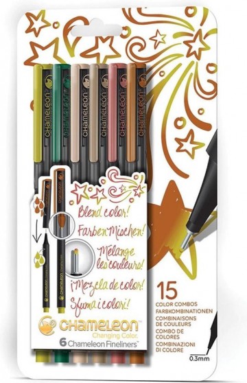 4806 kadotip chameleon 6 fineliners set nature colours 1