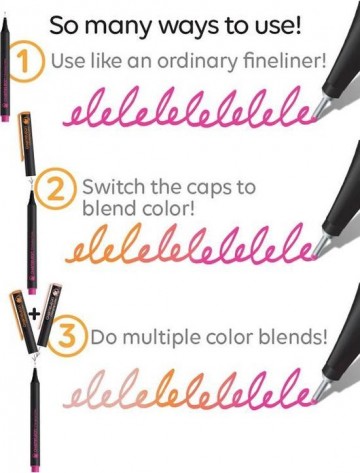 4806 kadotip chameleon 6 fineliners set nature colours 4