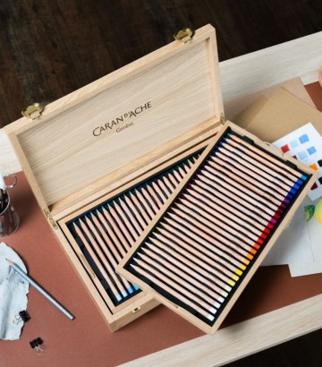 4839 caran dache houtenkist 100 luminance potloden 8