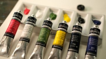 4896 sennelier gouache rouge gorge roodborstje 2