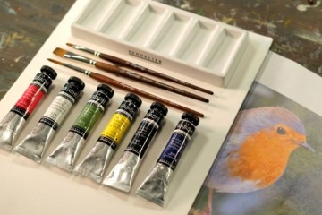 4896 sennelier gouache rouge gorge roodborstje