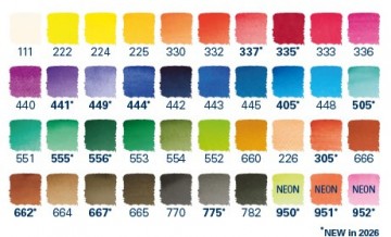 4906 schmincke akademie aquarelverf kleurenkaart 40