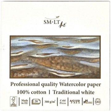 4914 smlt professional watercolour paper 100 katoen cold pressed 9x9 1