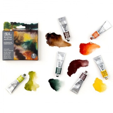 4946 winsor and newton professional watercolour 5ml rich earth colours set of 689350