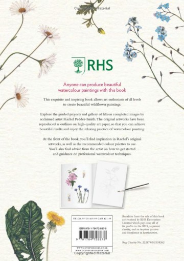 5019 wildflowers watercolour art pad rachel pedder smith