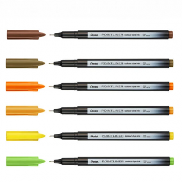 5023 pentel pointliner fineliner 24 stuks 3 0