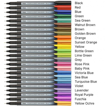 5023 pentel pointliner fineliner 24 stuks 7