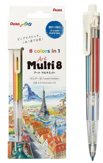 5026 pentel multi 8 kleuren potlood 1