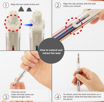 5026 pentel multi 8 kleuren potlood 3