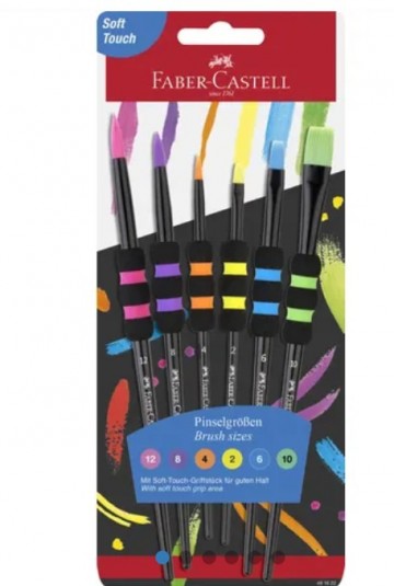 5035 faber castell 6 penselen soft touch 1