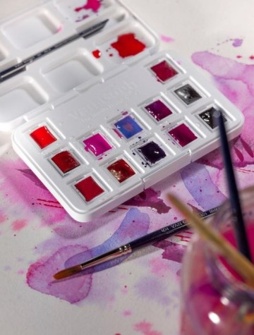 5074 talens van gogh aquarelverf pink and violets pocketbox 12 napjes 2