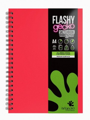 5077 art gecko flashy rood a4
