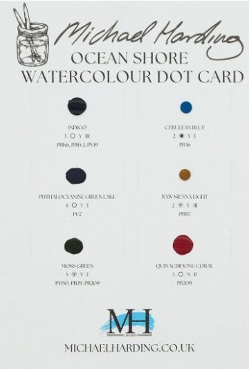 5119 michael harding dotcard ocean shore 6 dots