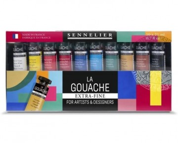 5153 sennelier la gouache extra fine 10 tubes 21 ml 1