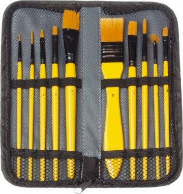 5187  kangaro 10 penselen voor acrylverf in etui 4