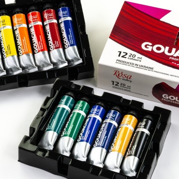 5198 rosa gallery gouache 12 tubes 20 ml 2