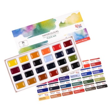 5201 rosa gallery aquarelverf 16 nappen set plein air 2