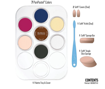 5236 panpastel portrait met 7 kleuren in tray met tools 2
