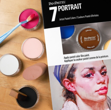 5236 panpastel portrait met 7 kleuren in tray met tools 4