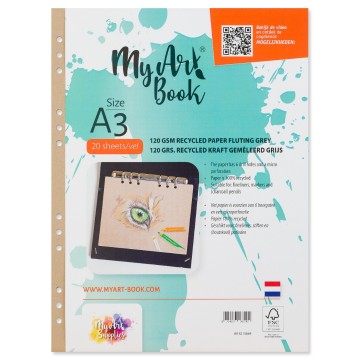 920609 myartbook 110 grs recycled kraft schets papier