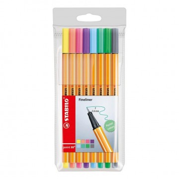 Stabilo 88 fineliner 8 pastelkleuren