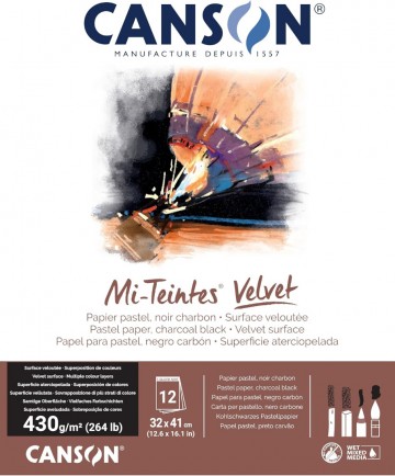 Canson mi teintes velvet 32 41 carbon black