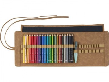 Faber castell albrecht durer roletui met aquarelpotloden en waterbrush