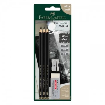 Faber castell blister pitt graphite matt 10b 12b 14b