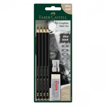 Faber castell blister pitt graphite matt 2b 6b 10b 14b