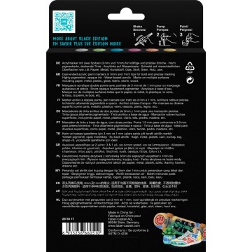 Faber castell verfstift acryl marker black edition metallic 2