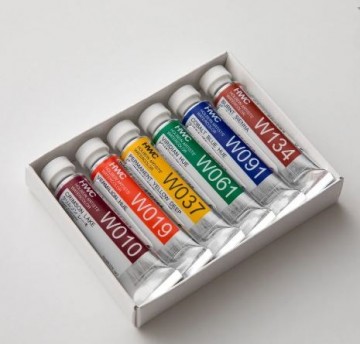 Holbein watercolor testpack 6 tubes 2