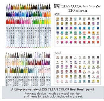 Kuretake zig clean color 120 kleuren 2