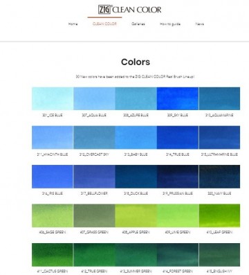 Kuretake zig clean color colorchart 0
