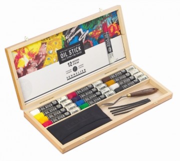 N130118 00 sennelier 12 oilsticks kist 2