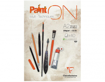 Paint on clairefontaine a2 groot papier wit dik schilderen