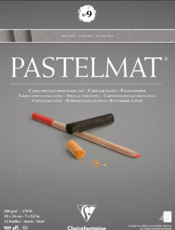 Pastelmat nr 9 grijs  18x24