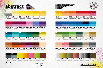 Sennelier abstract 3d liners kleurenkaart
