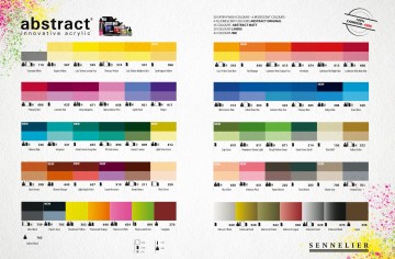 Sennelier abstract acrylverf kleurenkaart 0