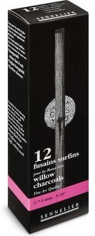 Sennelier houtskool 25 staafjes medium 5 6 mm