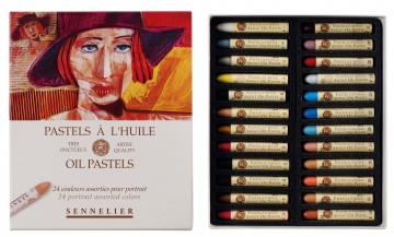 Sennelier oliepastels in doos 24 stuks portret
