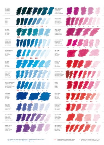 Sennelier softpastel kleurenkaart 1