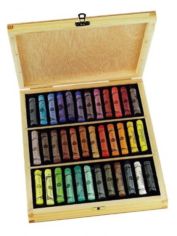 Sennelier softpastels in kist 36 hele pastels