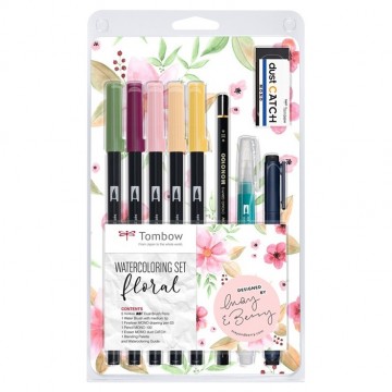 Tombow abt dual brush pen set floral