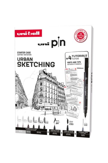 Uni pin urban sketchting startset