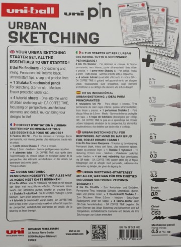 Uni pin urban sketchting startset5