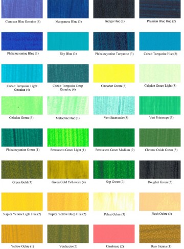 Wallace and seymour acrylverf plastic pot 250 ml kleurenkaart 3